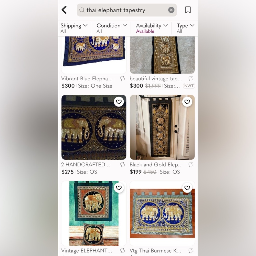 Thai Elephants Tapestry Mail Letter Organizer Handmade Art Home Decor - Picture 3 of 7